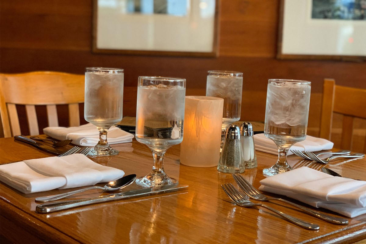 table setting in the dining room